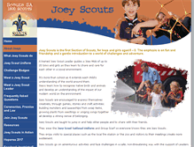 Tablet Screenshot of joeyscouts.sa.scouts.com.au