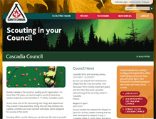 Tablet Screenshot of cascadia.scouts.ca