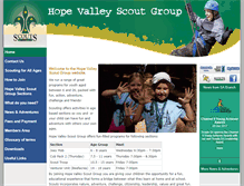Tablet Screenshot of hopevalley.sa.scouts.com.au