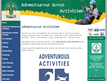 Tablet Screenshot of adventurousactivities.sa.scouts.com.au