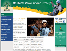 Tablet Screenshot of hallettcove.sa.scouts.com.au