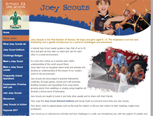Tablet Screenshot of joeys.sa.scouts.com.au